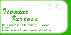 tivadar kurtosi business card